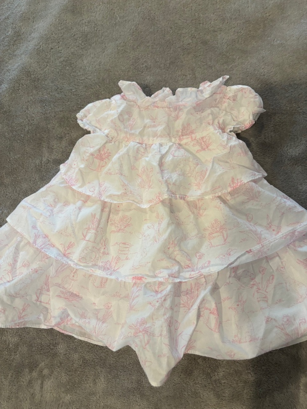 Janie and Jack Bunny Layered Dress 12-18 Months